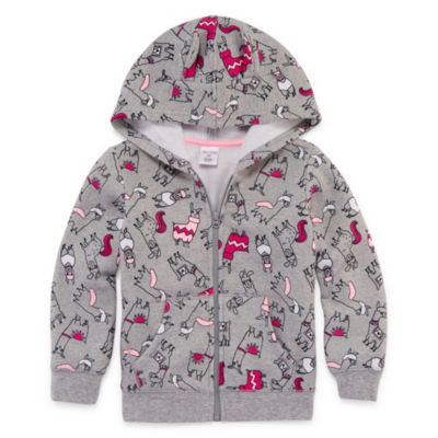 Okie Dokie Toddler Girls Fleece Zipper Hoodie