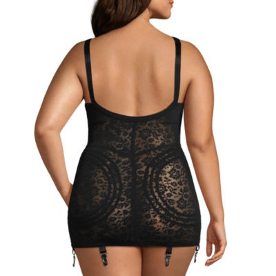 Rago Plus Lacette Invisinet Panel Open Bottom Garter Body Shaper 9357p