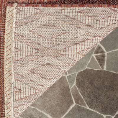 Safavieh Courtyard Collection Elisa Geometric Indoor/Outdoor Runner Rug