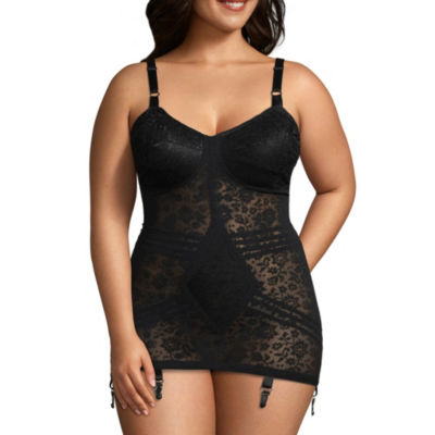 Rago Plus Lacette Invisinet Panel Open Bottom Garter Body Shaper 9357p