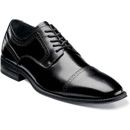  Mens > men > Oxford Shoes-Stacy Adams Waltham Mens Leather Cap Toe Lace Oxford Dress Shoes