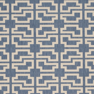 Safavieh Courtyard Collection Eddie Geometric Indoor/Outdoor Round Area Rug