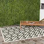Safavieh Courtyard Collection Darrin Geometric Indoor/Outdoor Square Area Rug