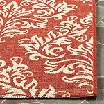 Safavieh Courtyard Collection Domhnall Floral Indoor/Outdoor Square Area Rug