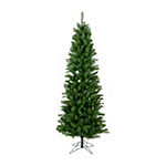 4.5' Prelit Pencil Pine Artificial Christmas Tree