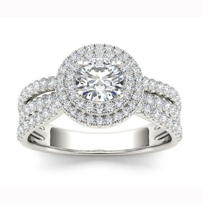 1 CT.T.W. Natural Round Diamond 14K Gold Engagement Ring