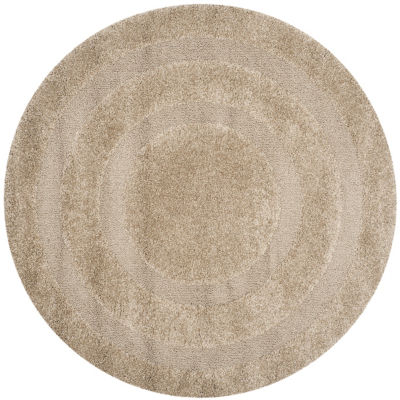 Safavieh Shag Collection Smith Solid Round Area Rug