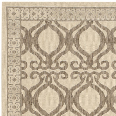 Safavieh Courtyard Collection Desi Geometric Indoor/Outdoor Runner Rug