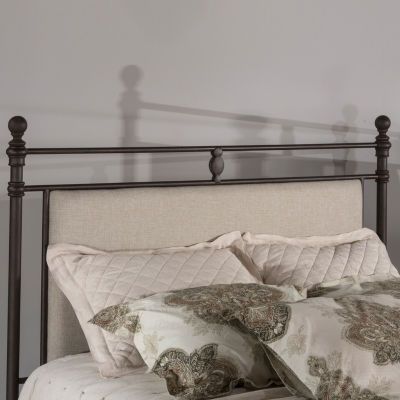 Blakely Queen Upholstered Headboard With Metal Bed Frame