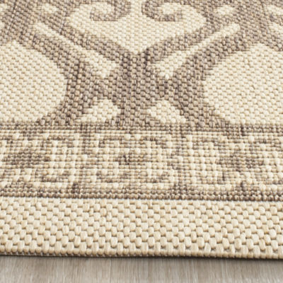 Safavieh Courtyard Collection Desi Geometric Indoor/Outdoor Runner Rug