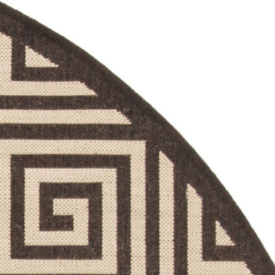 Safavieh Linden Collection Zoie Geometric Round Area Rug, Color: Cream ...