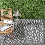 Safavieh Courtyard Collection Meryll Geometric Indoor/Outdoor Square Area Rug