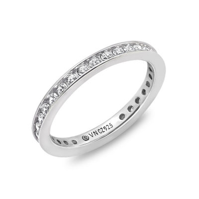 Diamonart® Cubic Zirconia Sterling Silver Eternity Band Ring