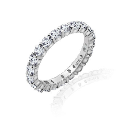Diamonart® Cubic Zirconia Sterling Silver Eternity Band Ring