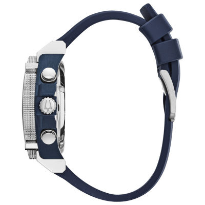 Bulova Precisionist Mens Blue Strap Watch 98b315