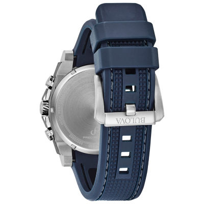 Bulova Precisionist Mens Blue Strap Watch 98b315
