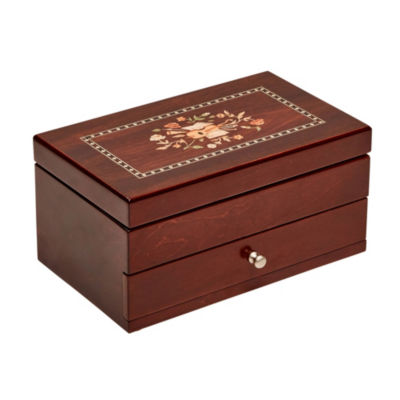 Mele and Co Brynn Walnut-Finish Jewelry Box