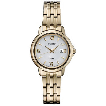 Seiko Womens Gold Tone Stainless Steel Bracelet Watch Sut350 - JCPenney