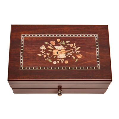 Mele and Co Brynn Walnut-Finish Jewelry Box