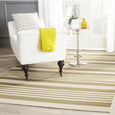 Safavieh Courtyard Collection Santos Stripe Indoor/Outdoor Area Rug