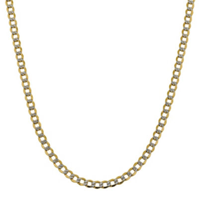 14K Gold Inch Semisolid Curb Chain Necklace