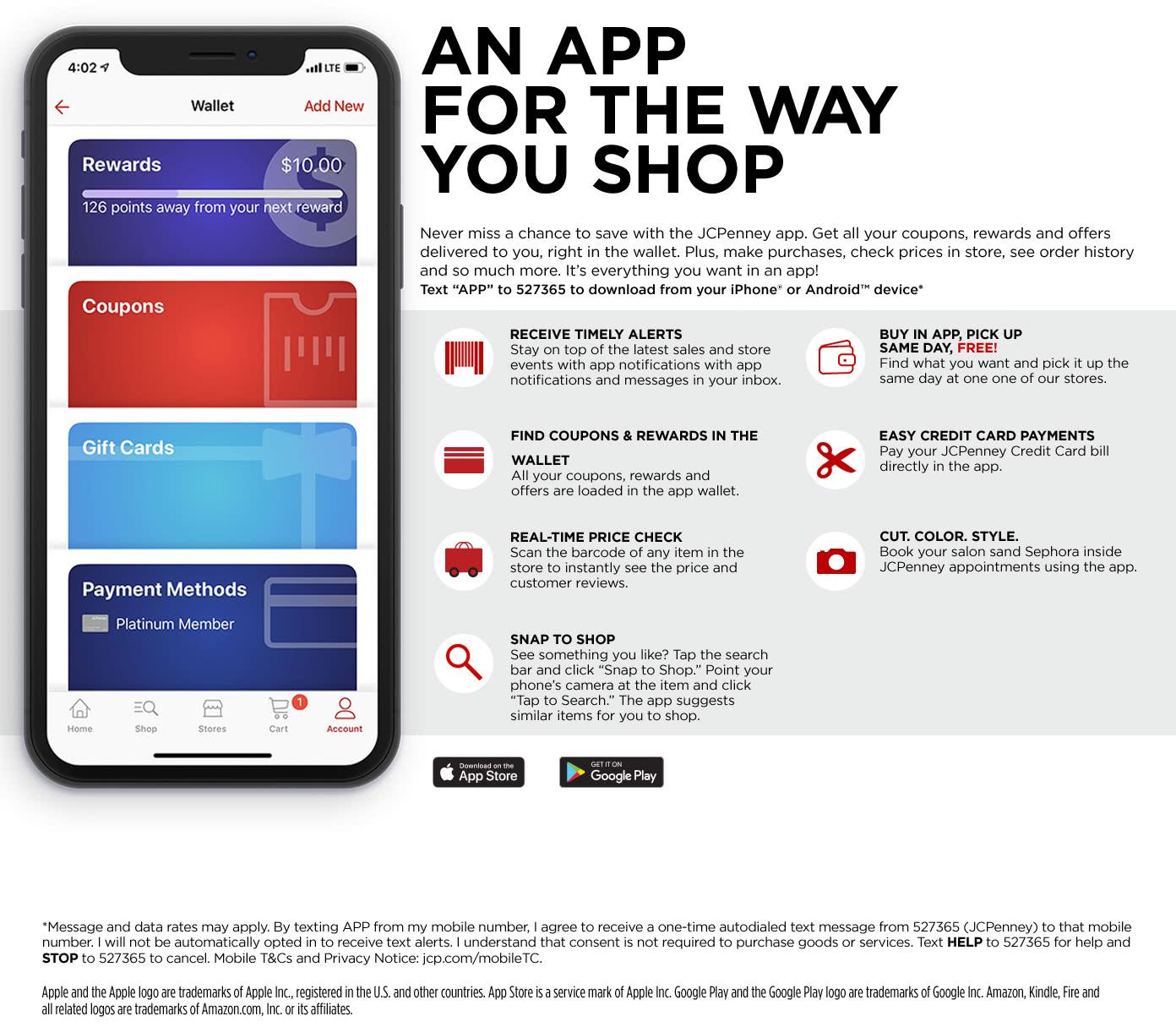 free jcpenney apps for iphone  android download our jcp app