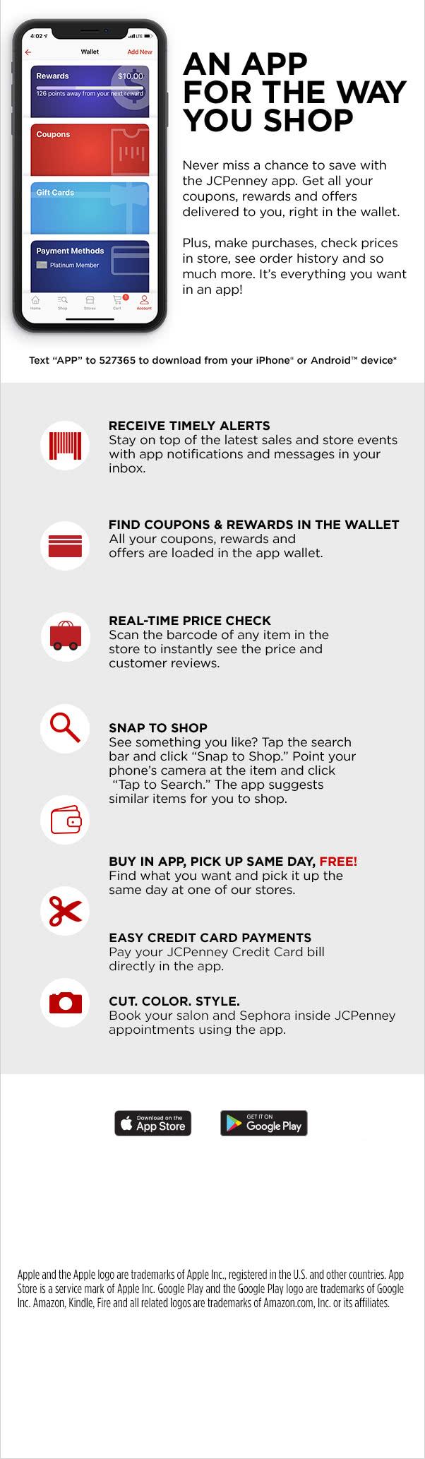 free jcpenney apps for iphone  android download our jcp app