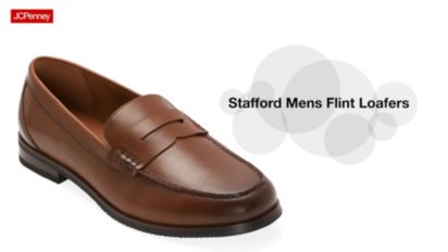 Stafford, Shoes, Stafford Penny Loafers Shoes 49182 Brown Leather Mens  Size 12m