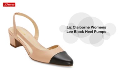 Liz Claiborne Womens Lee Block Heel Pumps