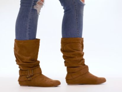 Journee Collection Shelley Slouch Boots Wide Calf JCPenney Color Chestnut