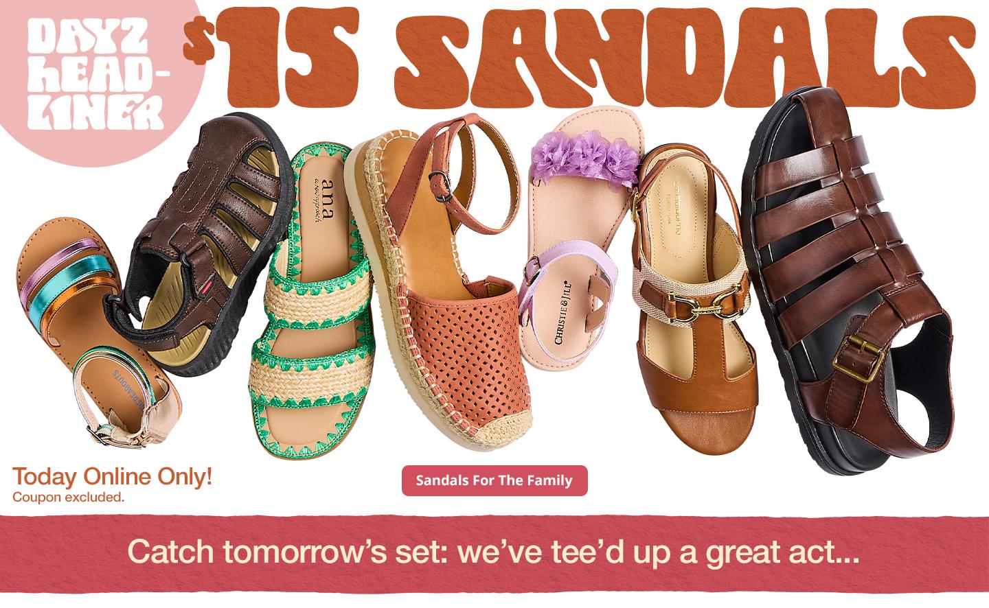 SANDALS FOR THE FAMILY