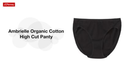 Ambrielle Organic Cotton High Cut Panty