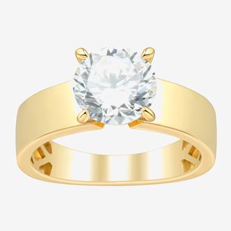 2 CT TW LGWD 14K Gold Round Solitaire Ring