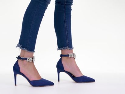 Navy blue sale heels jcpenney