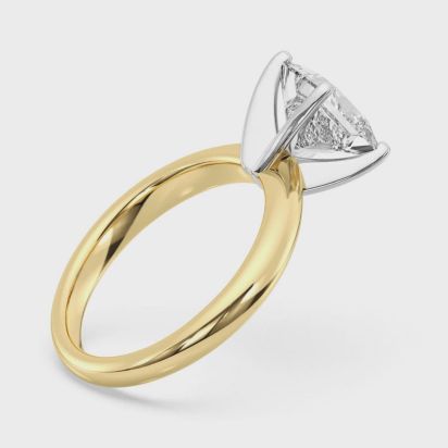 Channel Set Princess Cut Diamond Band In Yellow Gold | New York - Foto 4