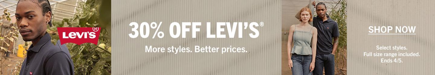 30 percent off Levi's