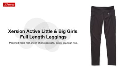 Xersion Active Little & Big Girls Full Length Leggings, Color: Black -  JCPenney