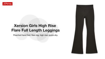 Xersion Little & Big Girls High Rise Flare Full Length Leggings