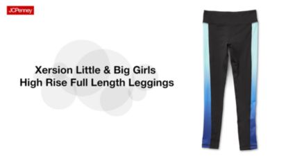 Xersion Little & Big Girls High Rise Full Length Leggings, Color: Black -  JCPenney