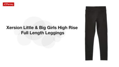 Xersion Little & Big Girls High Rise Full Length Leggings, Color: Black -  JCPenney