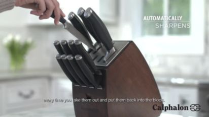 Calphalon 15-Piece Classic Self-Sharpening Stainless Steel Knife Block Set