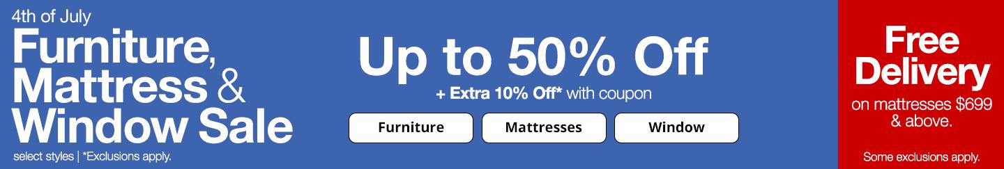 4th of July Furniture, Mattress & Window Sale
