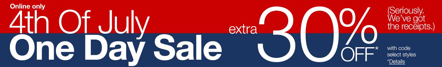 4th of July One Day Sale