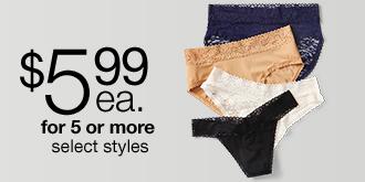 $5.99 ea. for 5 or more