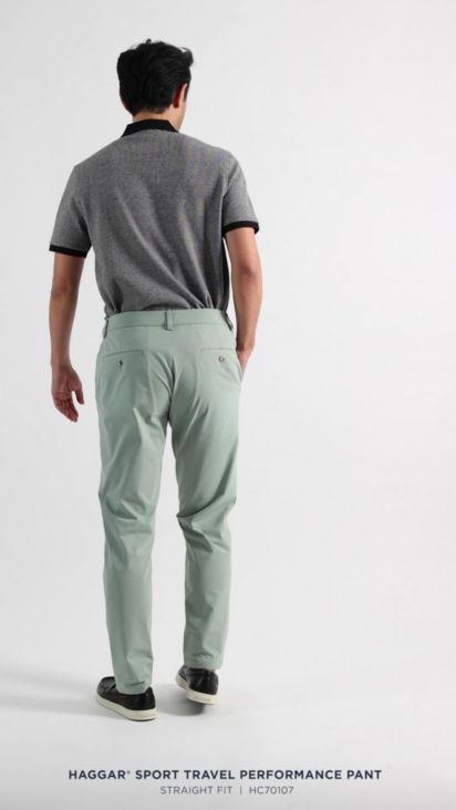 Haggar Sport Travel Performance Mens Comfort Waistband Straight Fit Flat  Front Pant - JCPenney