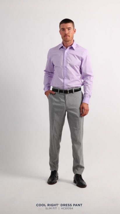Haggar Cool Right Performance Flex Mens Comfort Waistband Slim Fit Flat  Front Pant - JCPenney