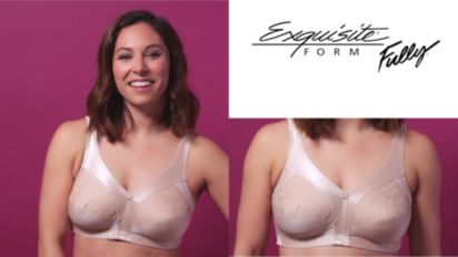 Exquisite Form® Women's FULLY Slimming Wireless Full-Coverage Bra with Back  Closure & Lace- 5100548 - JCPenney