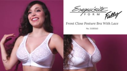 Exquisite Form 5107532 Brasier De Línea Larga Totalmente Moldeador Inalámbrico Con Soporte De Espalda Y Postura Con Cierre Trasero, Negro, 34B