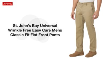 Men's Plain Front Wrinkle Resistant Chino Pants