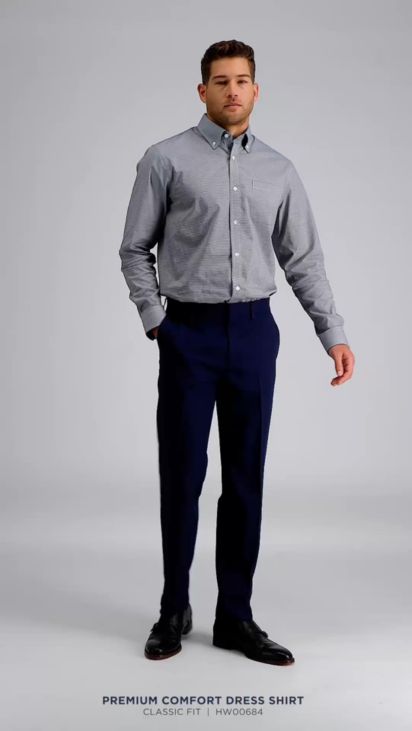 Haggar Premium Comfort Mens Classic Fit Easy Care Long Sleeve Dress Shirt -  JCPenney